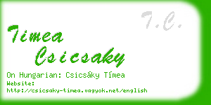 timea csicsaky business card